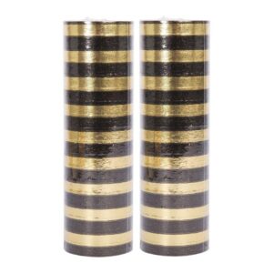 P'TIT CLOWN - 24370 - Rouleaux de Serpentins - 4 m - Lot de 2 - Accessoire Festif Idéal pour Décoration de Fêtes, Anniversaires, Mariages, Nouvel An, Noël ou Soirées à Thème - Or, Noir