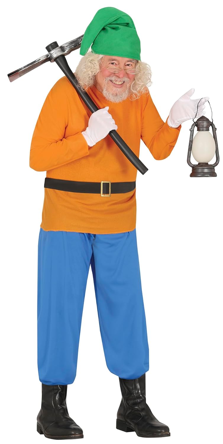 FIESTAS GUIRCA | Costume de Enanito Adulte (48-50/M) - T-shirt, Ceinture, Bonnet et Pantalon - Costumes de Contes, Fées et Journée du Livre pour Halloween, Carnaval et Fêtes Déguisées - Homme