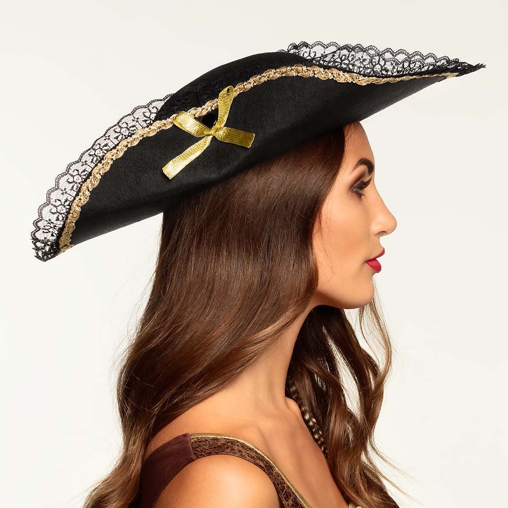 FANNY BOLAND — Chapeau pirate adulte noir taille unique – Image 2