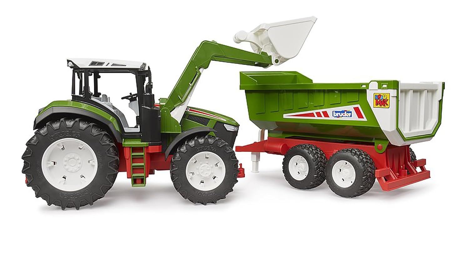 BRUDER Roadmax — Tracteur avec chargeur et remorque – Image 2