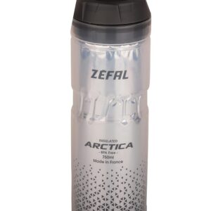 ZEFAL Arctica - Bidon Vélo 750 ML - Gourde Vélo Isotherme - Inodore et Etanche - Bidon Sport sans BPA - Noir