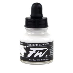 Daler - Rowney FW 29.5ml Art Bouteille d'encre acrylique - Blanc