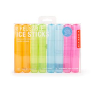 Kikkerland – Lot de 8 bâtons de Glace réutilisables pour rafraîchir Les Boissons