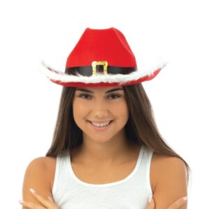 P'TIT CLOWN - 24132 - Chapeau de cowboy de Noel - rouge
