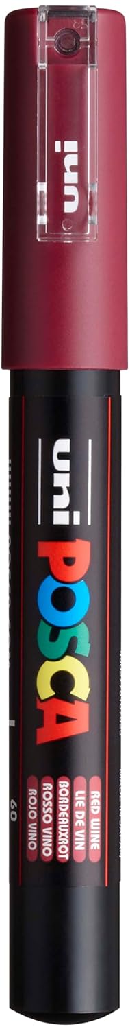 POSCA MARQUEUR LIE DE VIN 1MM EXTRA FIN CONIQUE