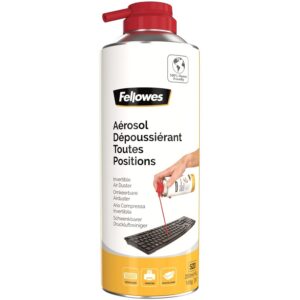 Fellowes Aérosol dépoussierant pour le bureau, comprend un embout de précision, toutes positions, 200ml, 9974805