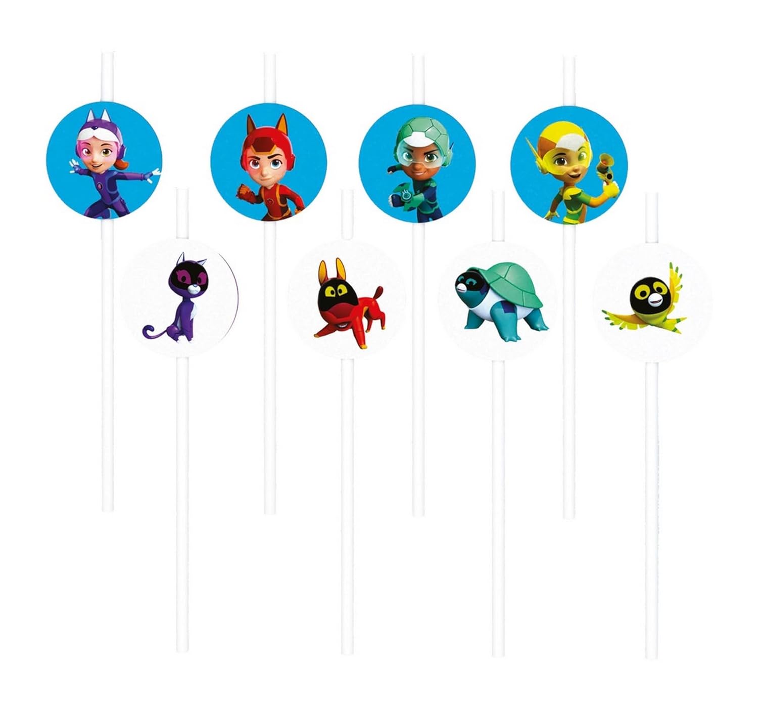 P’TIT CLOWN - Accessoires Décoration d’Anniversaire Enfant - Petronix - Licence Officielle - Assiettes, Gobelets, Serviettes, Confettis, Sachets, Cartes d’Invitation (Paille x8)