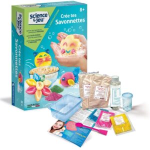 Clementoni | Science & Jeu Savons Moelleux pour Enfant 8 Ans+ | Crée Tes Propres Savons Parfumés Et Colorés | Apprentissage Cosmétique DIY | Coffret Créatif Sensoriel | Activité Chimie Maison
