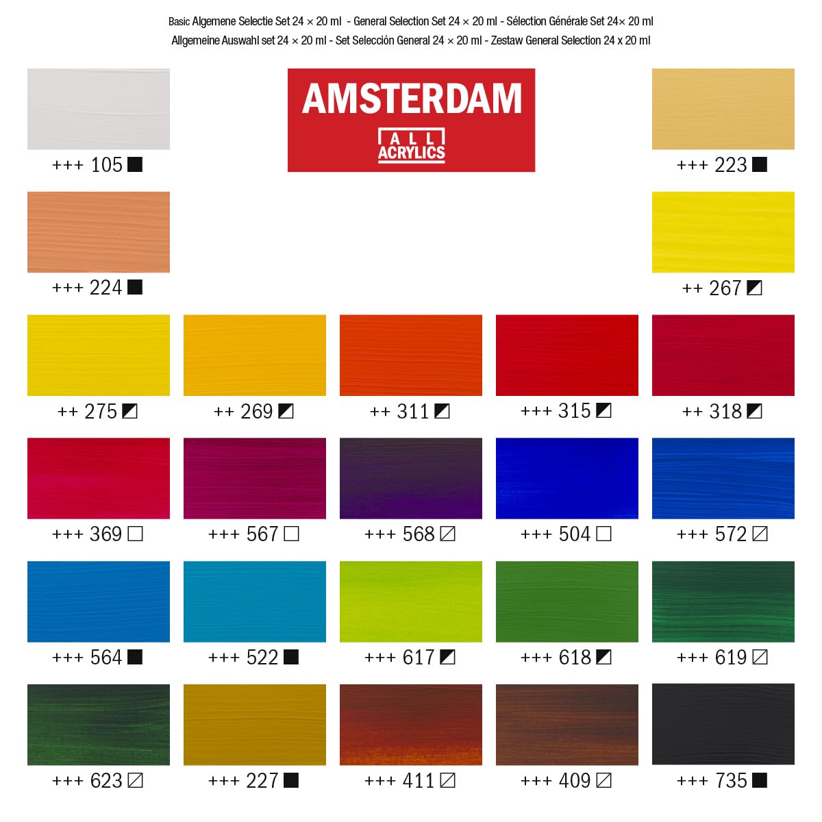 AMSTERDAM Standard Series — Set de 24 Peintures Acryliques – Image 3