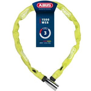 ABUS Antivol à chaîne 1500 Web - antivol vélo en Acier spécial - chaîne Ronde de 4 mm d'épaisseur - Niveau de sécurité 3