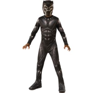 RUBIE'S Avengers Officiel - Black Panther - Déguisement Enfants Classique Black Panther - Taille 7-8 Ans - Costume Super Héros Enfant Marvel avec Combinaison et Masque - Idéal, Carnaval