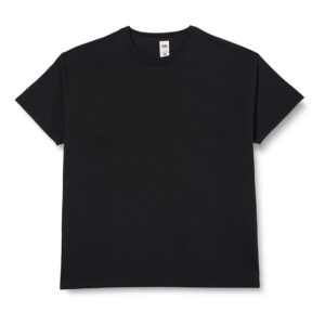 Fruit of the Loom Original Lot de 5 T-Shirts pour Homme - Noir - Large