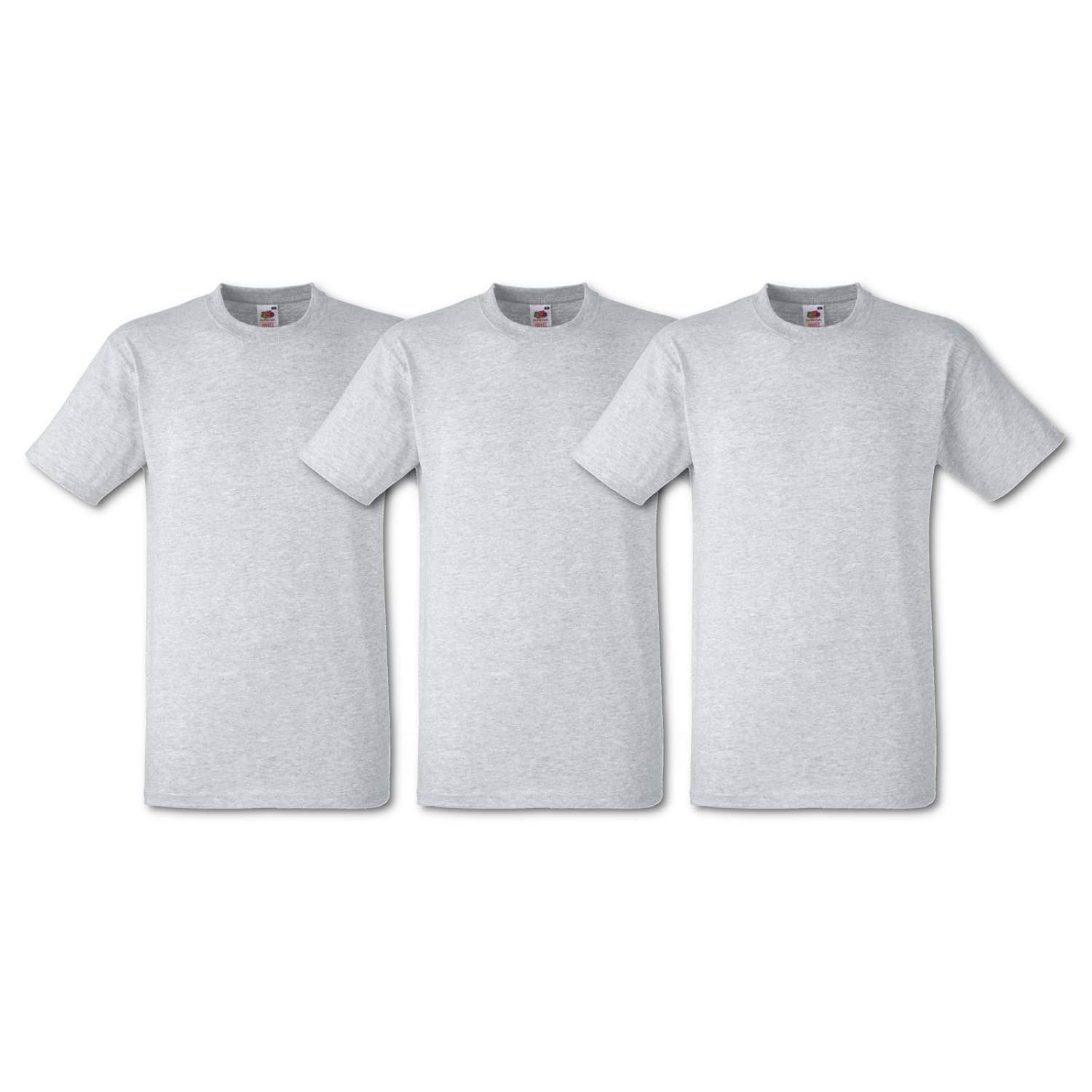 Fruit of the Loom - Heavy Cotton - T- Shirt (Lot de 3) - Homme - Gris (Heather Grey) - Taille: M