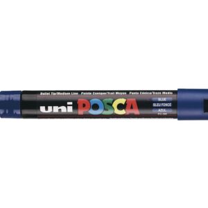 uni Posca PC5M Marqueur Moyen Pointe Largeur de ligne 1.8-2.5mm Bleu 9002101 [Lot de 12]