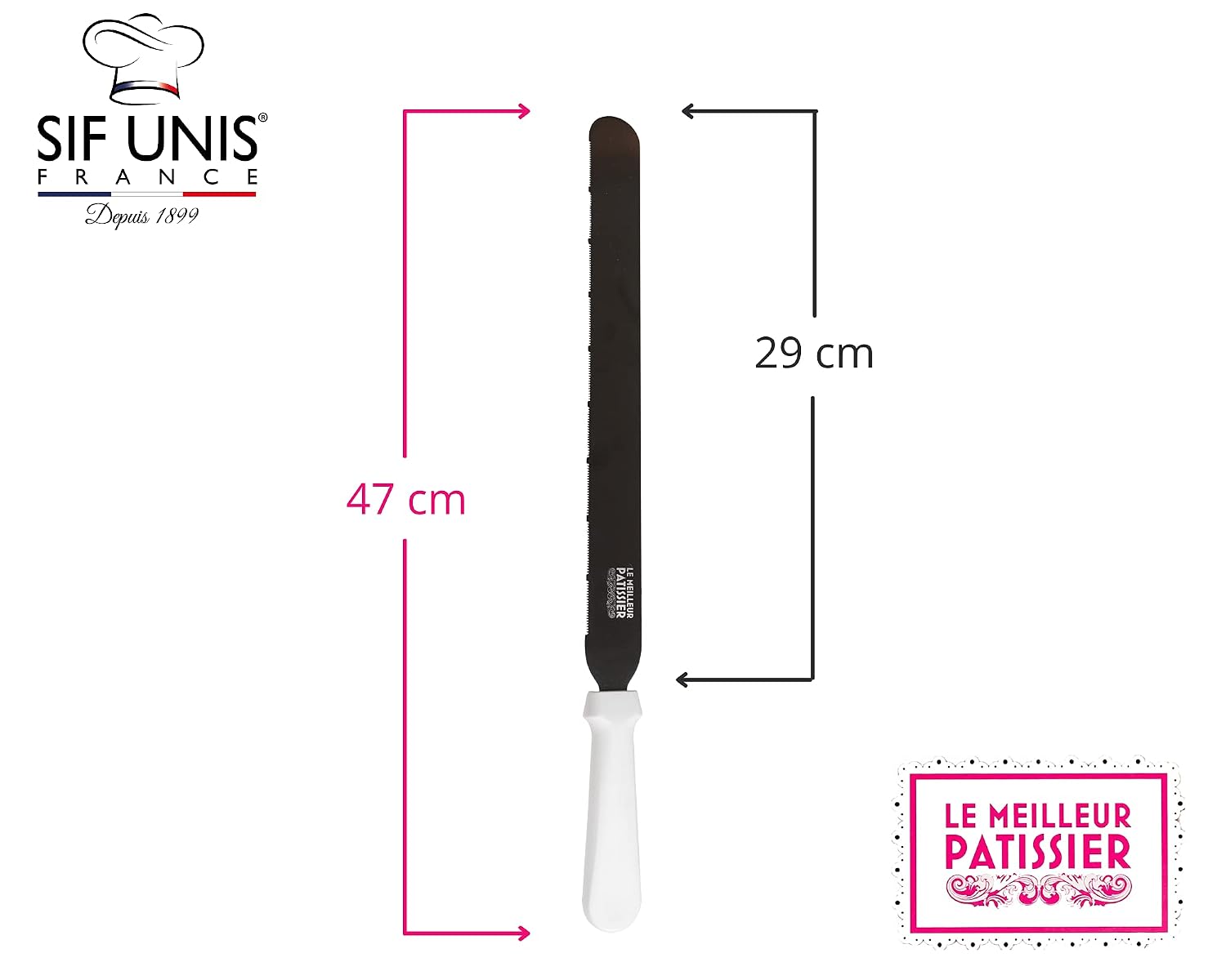 SIF UNIS France — Couteau à Pâtisserie en Inox – Image 2