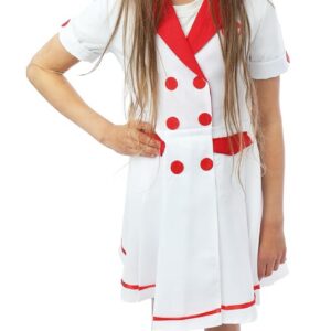P'TIT CLOWN - Costume Infirmière Enfant - Déguisement Parfait pour Carnaval, Fêtes Costumées et Évènements à Thème (7-9 ans)