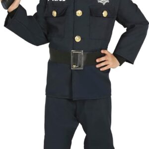 FIESTAS GUIRCA Déguisement Policier ou Policière Enfant Garçon Fille Taille Taille 5-6 Ans