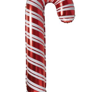 P'TIT CLOWN - Ballon Aluminium Noël - Christmas Foil Balloon - Gonflable à l'Air ou Hélium - Décoration Fête de Noel, Xmas, Photo Props - Renne, Cadeau, Lutin, Santa (Sucre d'orge, 74 cm)