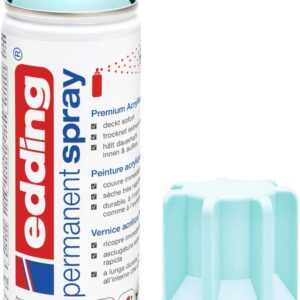 edding 5200 spray permanent - bleu pastel - 200 ml - peinture acrylique pour peindre ou décorer verre, métal, bois, céramique, plastique, toile - peinture acrylique en aérosol