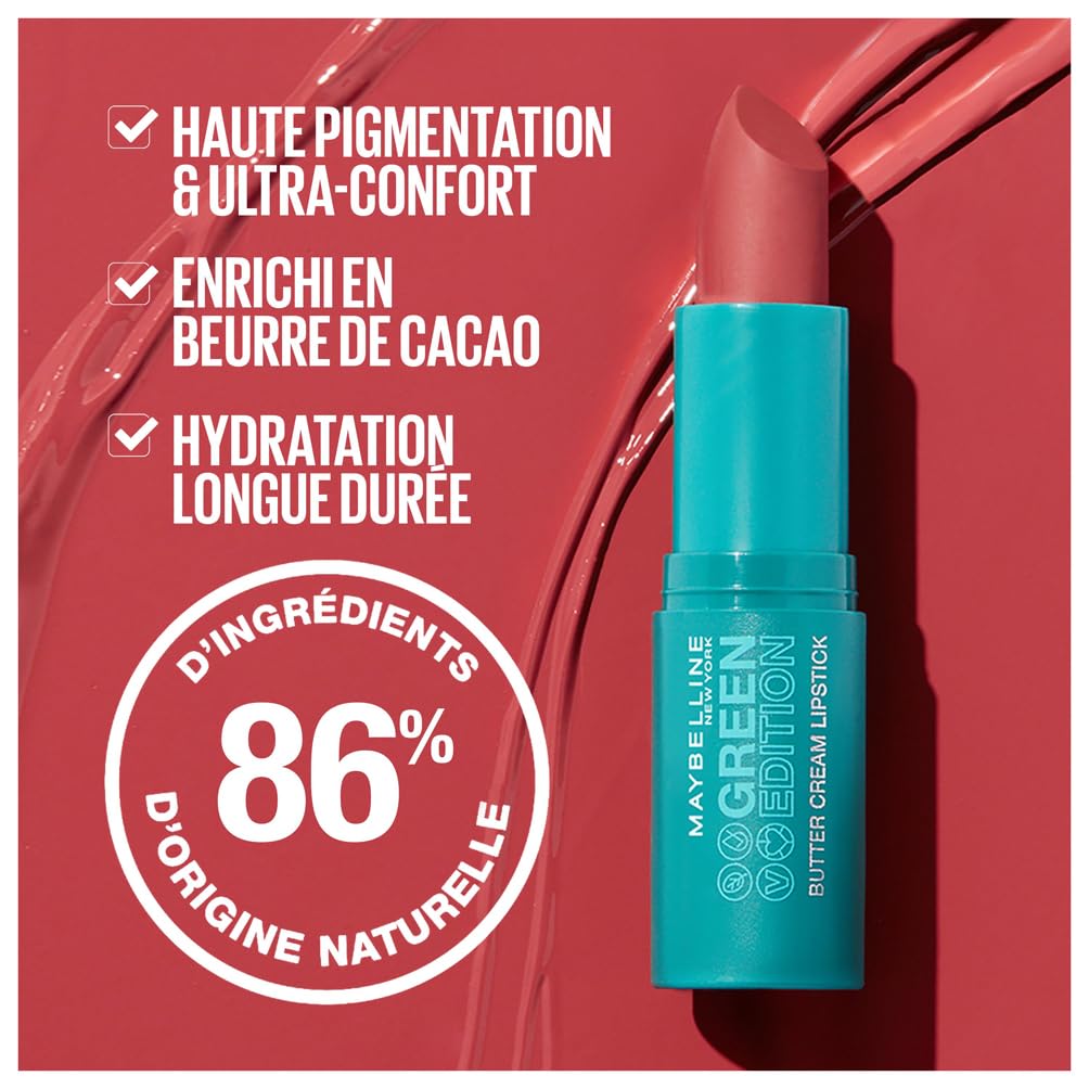 MAYBELLINE NEW YORK Green Edition — Rouge à lèvres satiné Shore 12 – Image 2