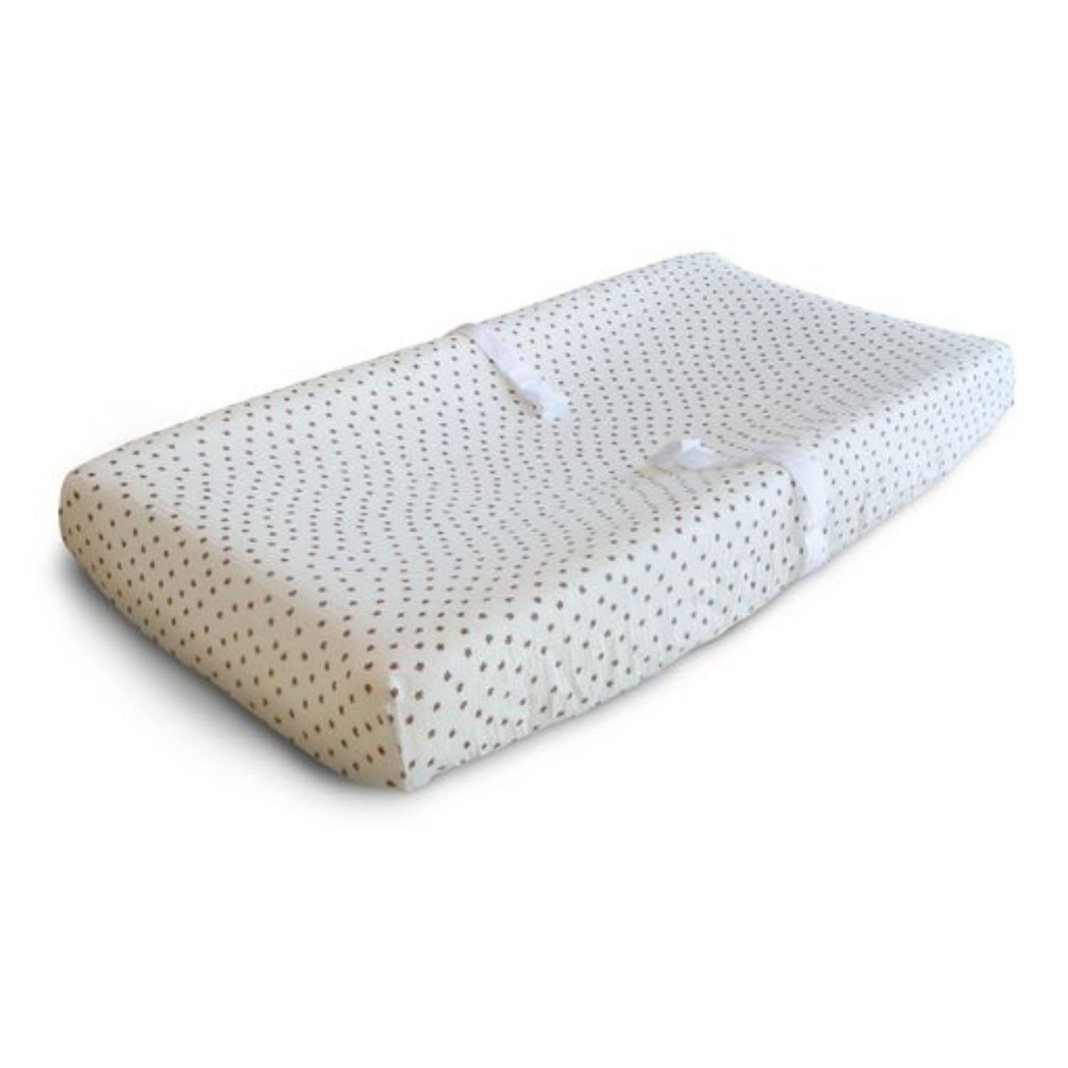 Mushie Housse de Matelas à Langer Lavable | 70x45 Cm | Convient pour Matelas à Langer Standard | Sangles de Sécurité Réglables | Accessoires pour Bébé, Jeunes Enfants Garçons et Filles | Bloom