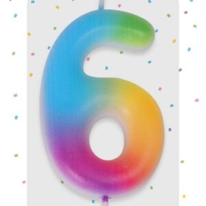 Alternative view of P'TIT CLOWN — Bougie Anniversaire Chiffre 6 Multicolore