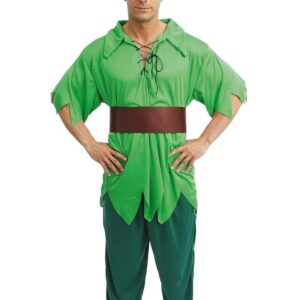 P’TIT CLOWN - 21165 - Déguisement Peter - Costume pour Adulte - Parfait pour Carnaval, Fêtes Costumées et Évènements à Thème - Confortable et Original - Polyester - Vert - Tailles L/XL