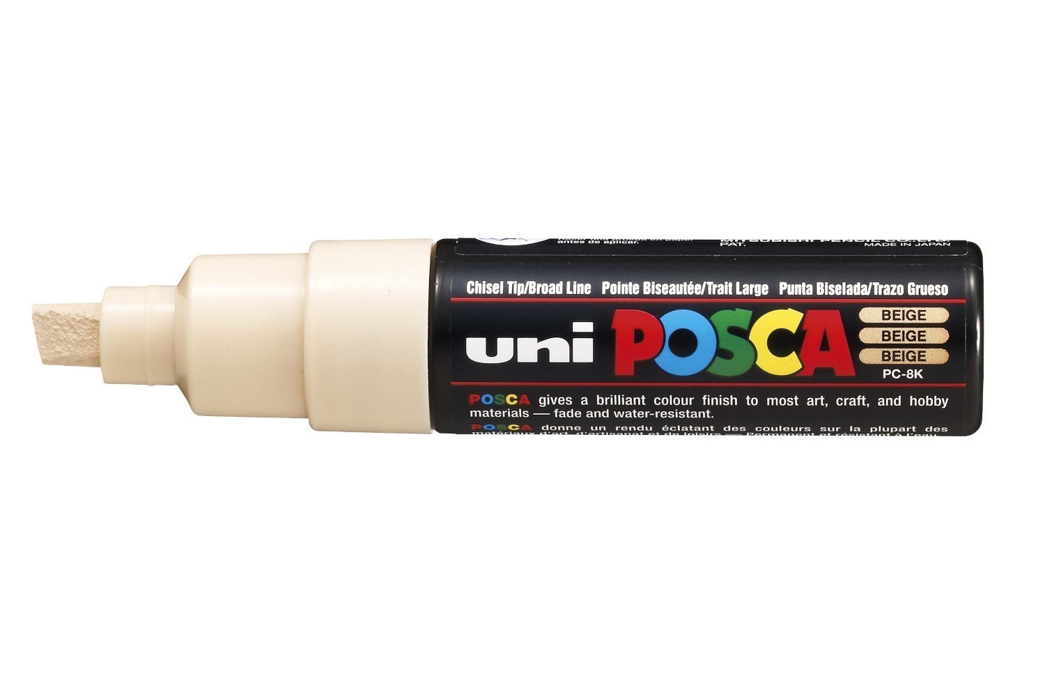 Uni-Ball Posca - 1 marqueur pointe large biseautee Uni-Ball Posca - Beige