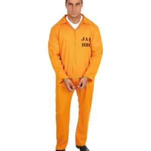P’TIT CLOWN - Déguisement Prisonnier Américain - Costume pour Adulte - Parfait pour Carnaval, Fêtes Costumées et Évènements à Thème - Polyester - Menottes non incluses
