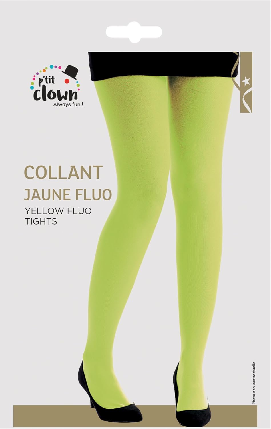 P'TIT CLOWN — Collant opaque fluo jaune – Image 4