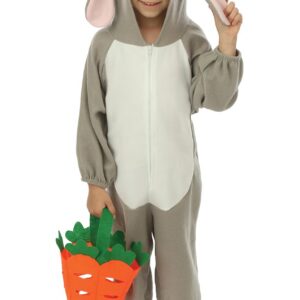 P'TIT CLOWN - Déguisement Pâques Enfant - Costume Lapin - Costume Poussin - Unisexe - Parfait pour Paques, Anniversaires, Carnaval, Cosplay (Costume Lapin, 3-4 ans)