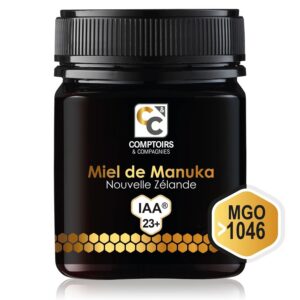COMPTOIRS ET COMPAGNIES - Miel de Manuka Actif - IAA23+ (MGO 1046+) - Origine Nouvelle-Zélande - 250g
