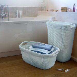 Alternative view of CURVER Knit — Panière à linge 40L bleu gris