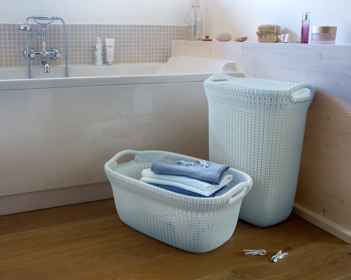 CURVER Knit — Panière à linge 40L bleu gris – Image 2