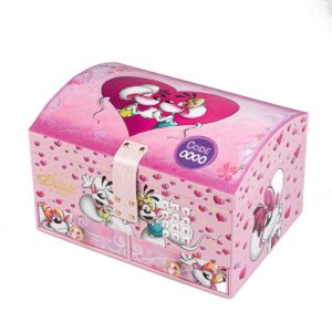 DIDDL — Coffret à bijoux à digicode rose avec tiroirs