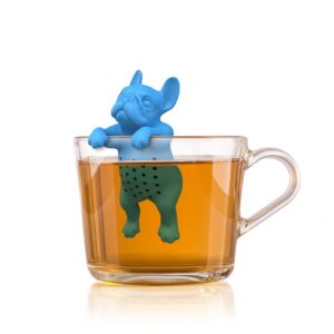 Winkee - Cute Animal Passoire à thé Good Boy Dog | Œuf à thé pour thé en vrac | Infuseur à thé amusant | Passoire à thé pour tasse | Passoire à épices en silicone | Figurine de boule à thé | Cadeau