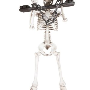 P'tit Clown Squelette à Suspendre de 40 cm, Décoration Halloween Effrayante, Ambiance Macabre (Prisonnier)