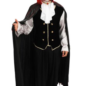 P'TIT CLOWN - 88478 - Déguisement Vampire Homme - Dracula - Costume Halloween Adulte - Cosplay, Carnaval, Fêtes Costumées - Taille L/XL