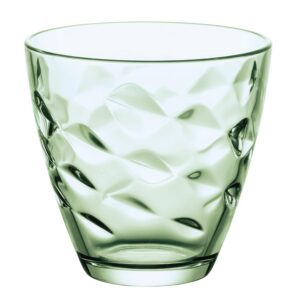BORMIOLI Rocco Flora Lot de 6 Verres à Eau en Verre de Couleur Verte, 26 cl