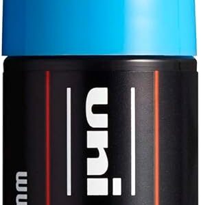 UNIBALL Marqueur peinture à l'eau, encre à pigmentation bleu clair, pointe large UNI POSCA PC7M VF