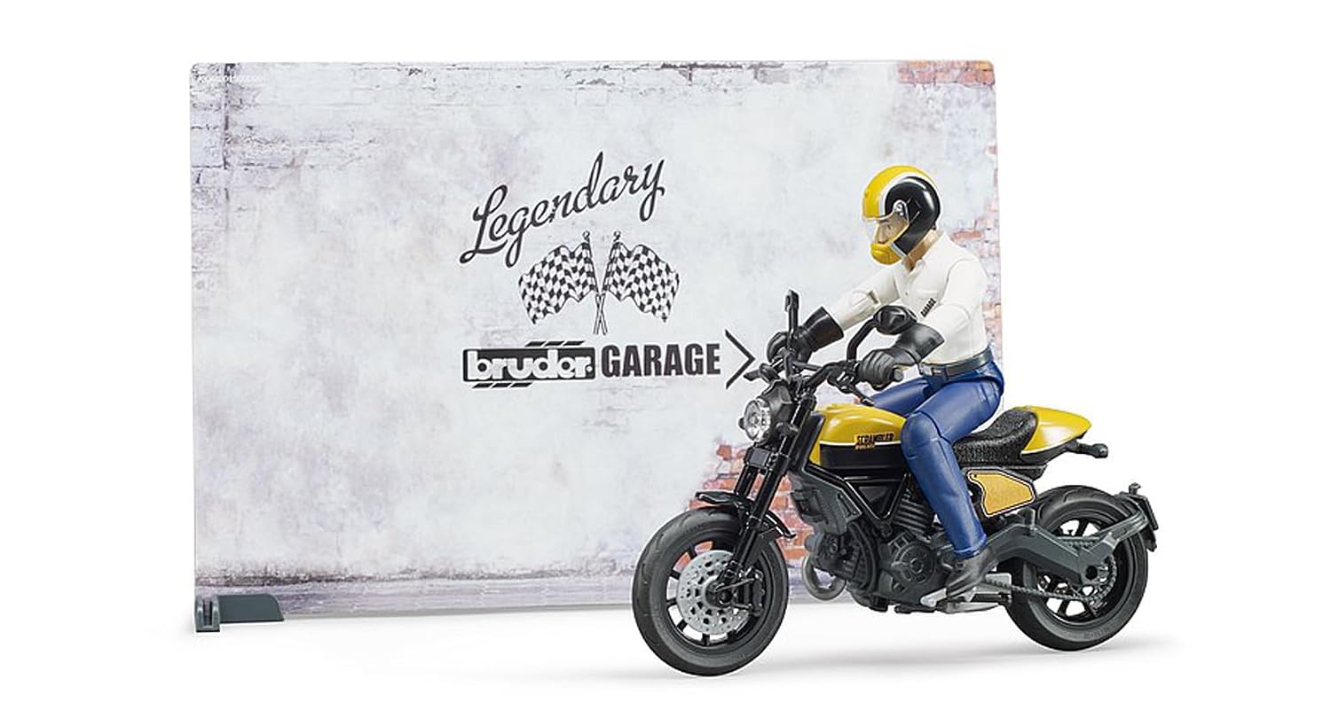 BRUDER bworld — Atelier moto Scrambler Ducati avec figurine – Image 3