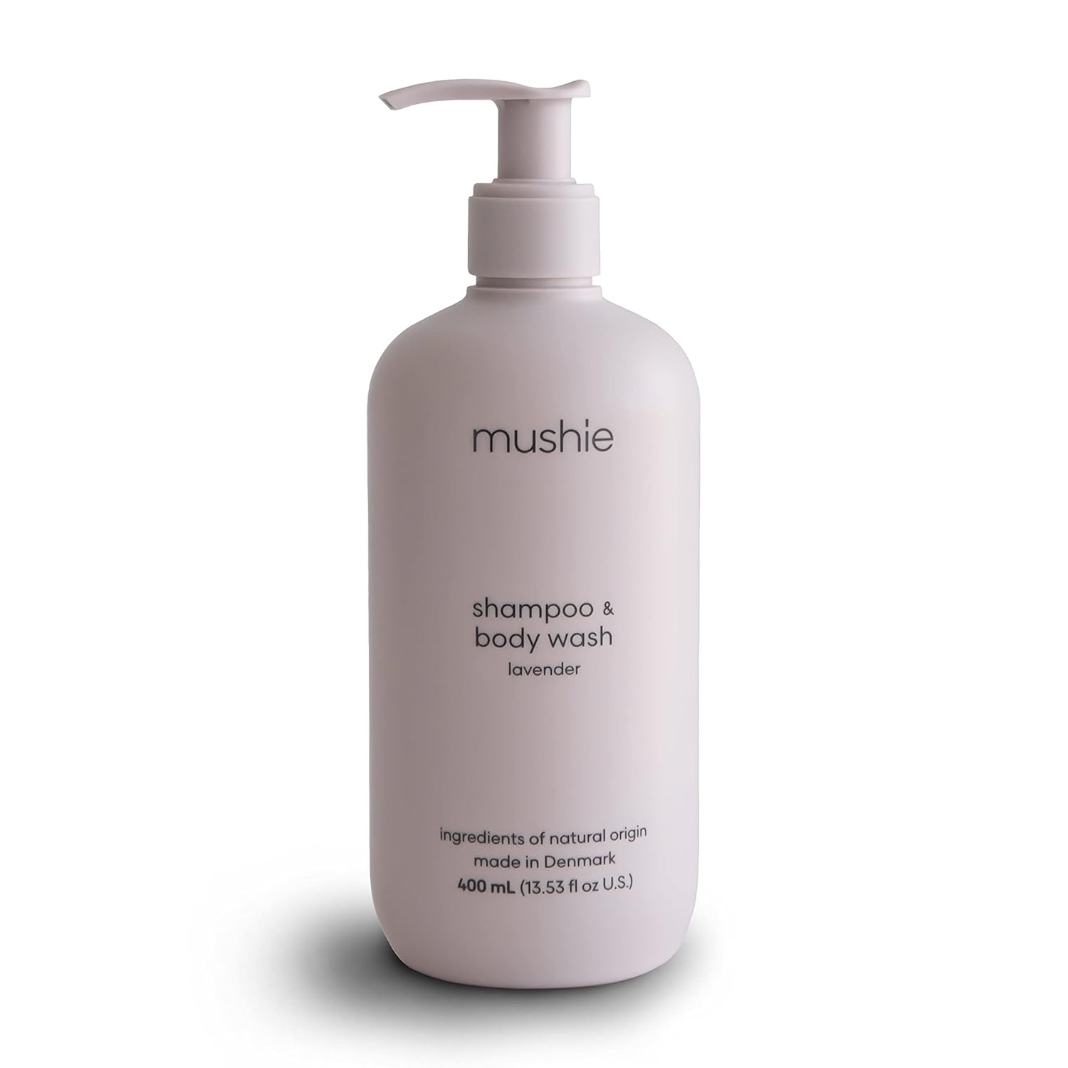 Mushie Shampooing et Gel Douche pour Bébé | Fabriqué au Danemark | Lavender | Sans Cruauté Animale | Certifié Cosmos Organic | 400 ml |