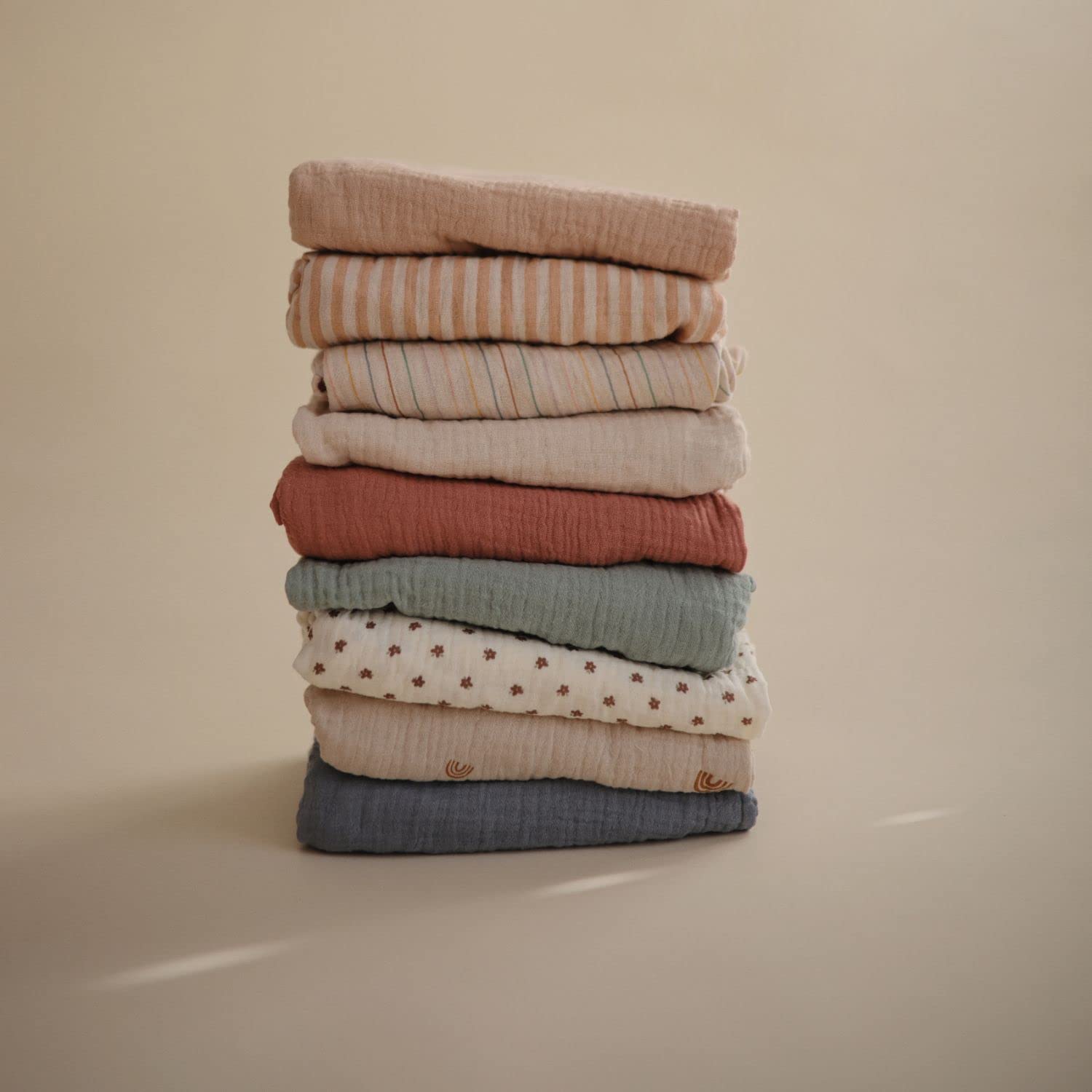 MUSHIE — Housse de Matelas à Langer 70x45 cm Natural Stripes – Image 4