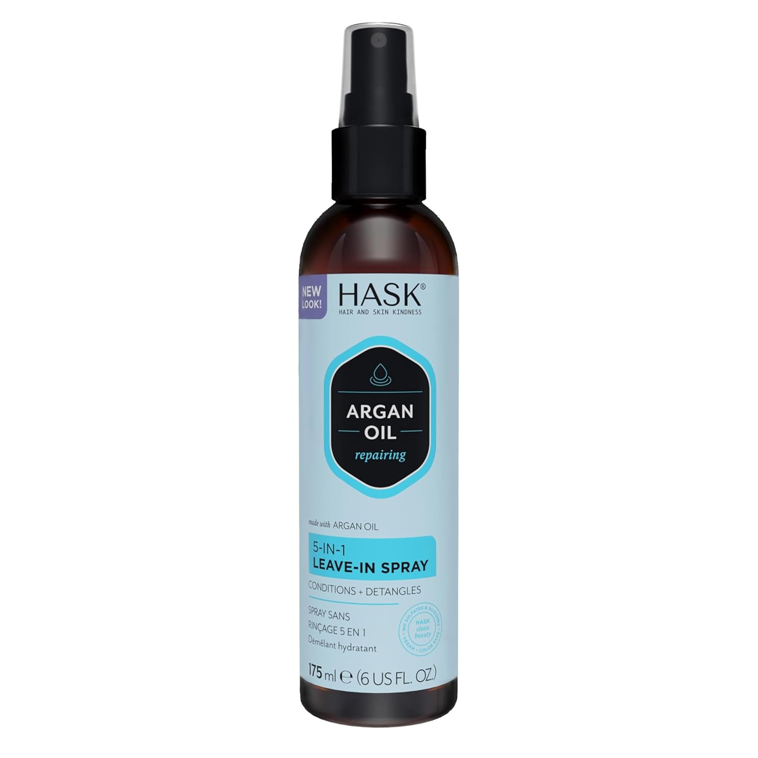 HASK 5en1 Huile d'Argan Spray Soin sans Rinçage, 175 ml, 1 Unité