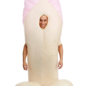 P'TIT CLOWN - 90425 - Costume Gonflable Zizi - Déguisement Adulte - Unisexe - pour Carnaval, Halloween et Autres fêtes costumées - Facile à Enfiler - Gonflage Rapide - Polyester - Taille Unique