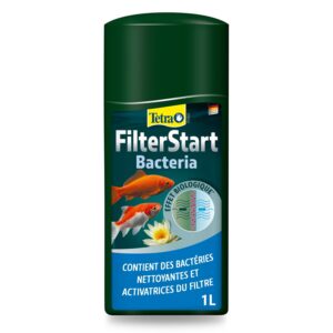 Tetra Pond FilterStart – Mélange de Bactéries Sélectionnées Filtrantes et Nettoyantes Pour Eau de Bassin et d’Etang – Activateur de Filtre – Réduit la pollution de l’eau – 1 L