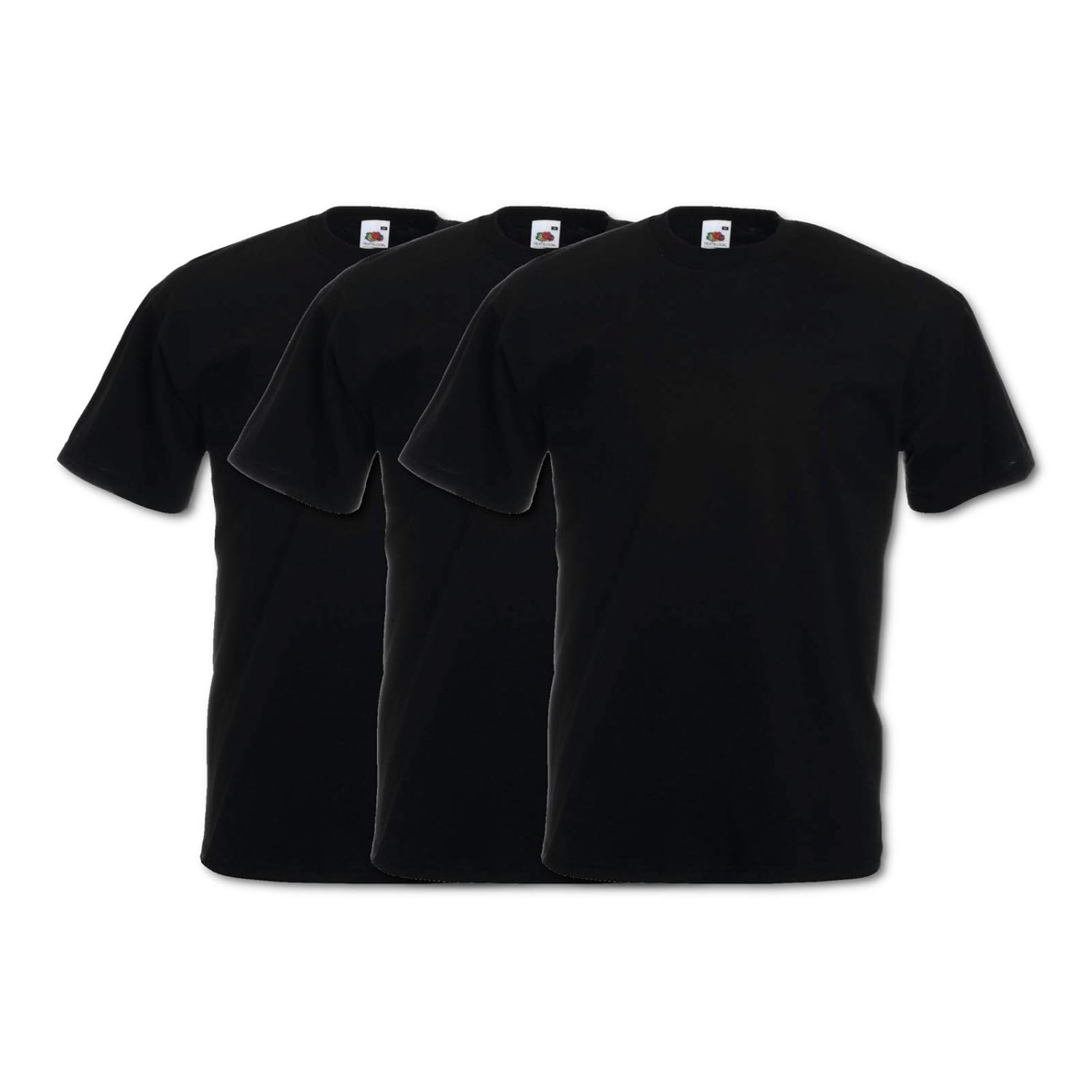 Fruit of the Loom Valueweight Tee, 3 Pack T-Shirt, Noir (Black 36), Small (Lot de 3) Homme