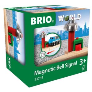 Brio World - 33754 - Signal Cloche magnétique - Accessoire pour Circuit de Train en Bois - Action de Jeu sans Pile - Jouet pour garçons et Filles dès 3 Ans