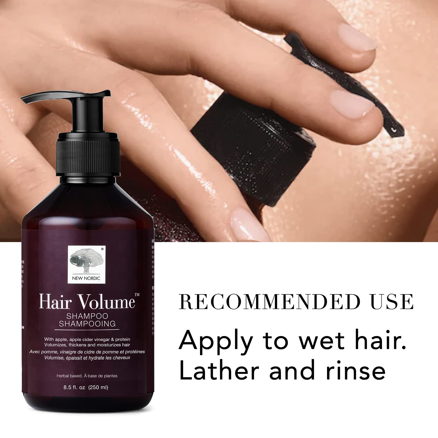 NORDIC HAIR — Shampooing volumisant 250 ml cheveux secs et abîmés – Image 3