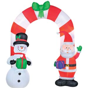 P'TIT CLOWN - 91974 - Arche de Noël Gonflable et Lumineuse - Usage intérieur et Extérieur - Christmas Arch - Inflatable and Luminous - Parfait pour Une Décoration Réussie - 5 LEDs - H: 2,40 m